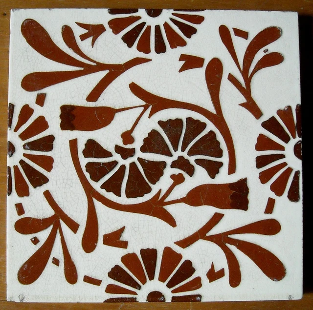 Unknown European - Art Nouveau Majolica Tile C1900