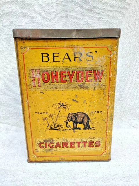 1940s Vintage Bears Melata Sigarette Pubblicità Latta Scatola Londra Dec CG228