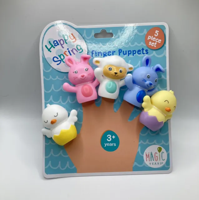 Magic Years Happy Spring Friends Finger Puppet Set - 5pc Toys NWT