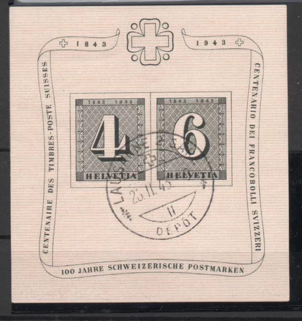 Schweiz Block Nr. 8 gestempelt - Ersttagsstempel 26.2.1943