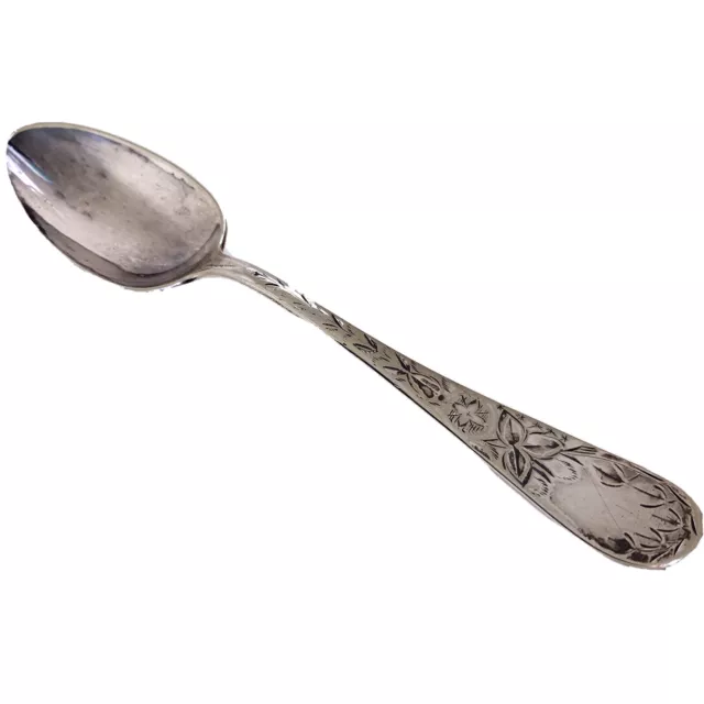 Towle Mfg Teaspoon Silver Plate Bright Cut 6" Pattern "1905 Engraved"