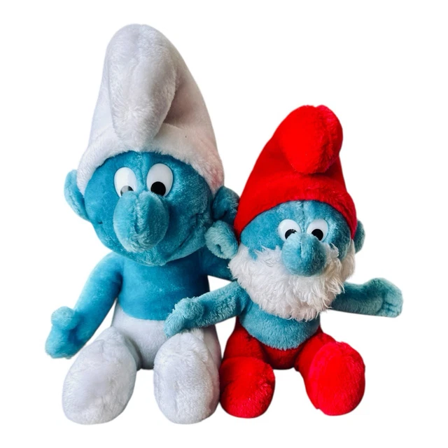 VTG 1979/81 THE Smurfs Seated Smurf Papa Smurf Bean Bag Plush
