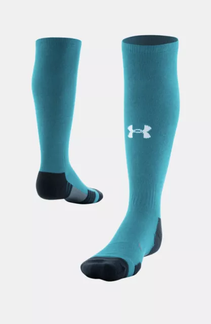 Under Armour Unisex UA Team Cushioned Over The Calf Socks Aqua Size 8.5-13