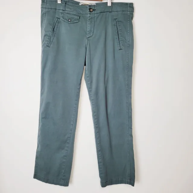 Daughters of the Liberation Anthropologie Green Straight Leg Pants Size 14
