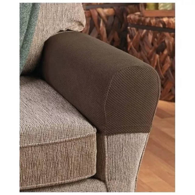 Armrest Covers Stretchy 2 Piece Set Chair or Sofa Arm Protectors Stretch to Fit