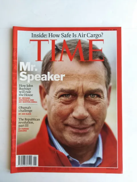 TIME magazine (November 15, 2010) - Mr. speaker How John Boehner will rule (...)