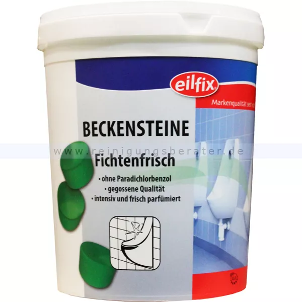 Beckensteine für Urinal, Toilette WC-Duftspüler Klosteine grün  1 kg ca 45 Stck