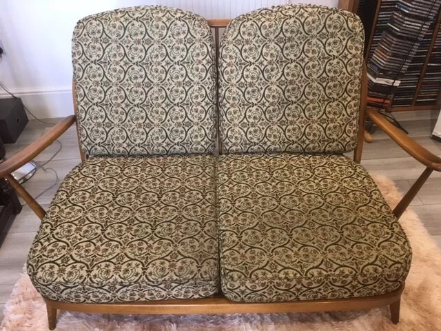 Collectable vintage ERCOL 203 Windsor two-seat settee