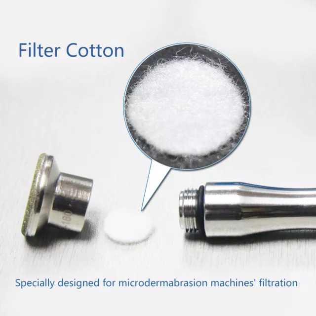 100 pz/500 pz cuscinetto filtri cotone per kit macchina punti neri micro dermoabrasione 3