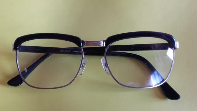 VINTAGE 60S EYEGLASSES frames brown bakelite AMOR gold filled made
