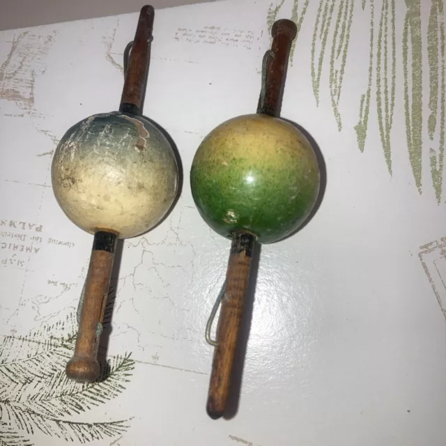 VINTAGE WOODEN FISHING bobbers floats $15.50 - PicClick