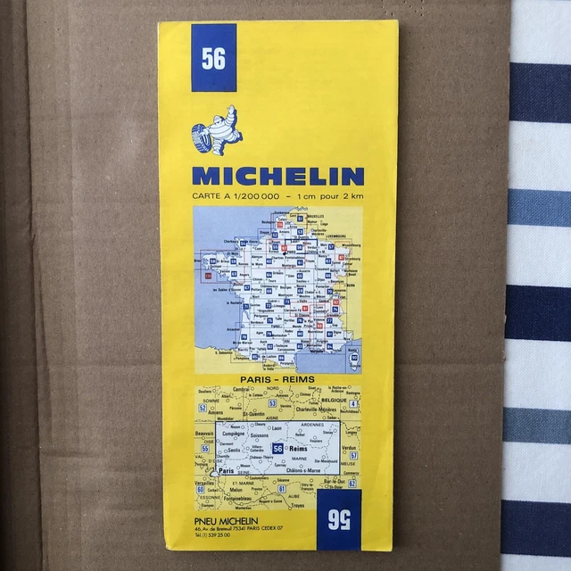 Ancienne Carte Routière Michelin Verte N°96 - Environs De Paris - Édition 1956