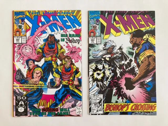 Uncanny X-Men Lot #282 & #283 (1991) 1st & 2nd Bishop Appearances