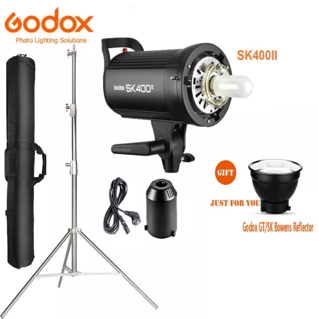 Godox SK400II 400W 2.4G Studio Flash Strobe Head Monolight + 2.8M Light Stand