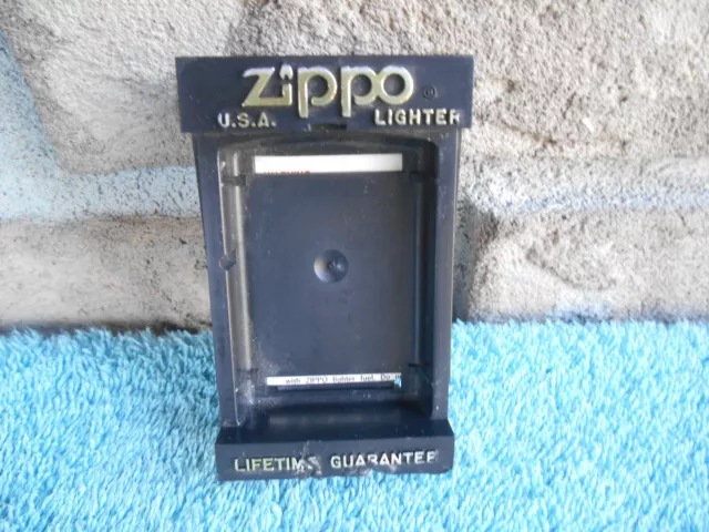 Genuine Zippo Lighter Empty Display Box With Paperwork. No Front Cover.