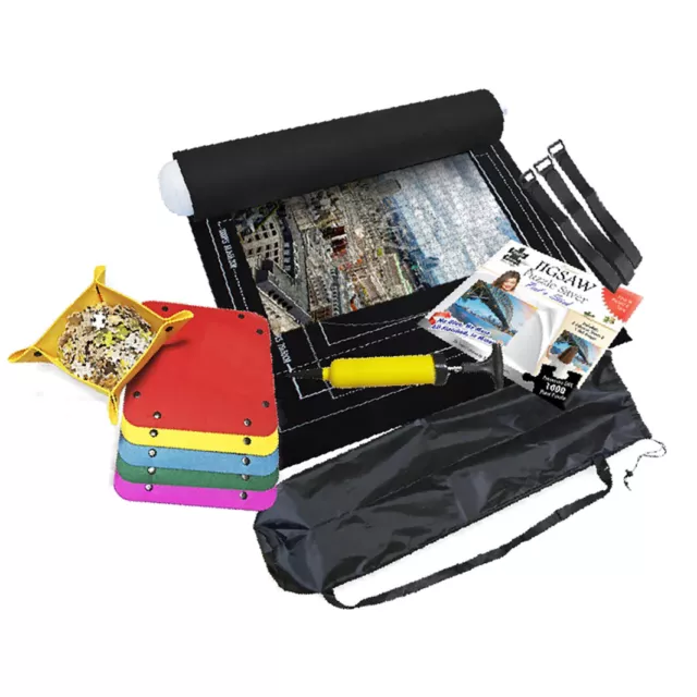 Ultimate Jigsaw Puzzle Accessories Kit: Non-Slip Mat, Sorting Trays, Hand Pump