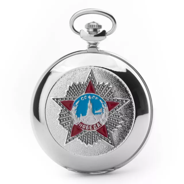 Montre de Poche Soviétique Siegesorden Victoire WW2 Molnija 3602 Russe Mécanique