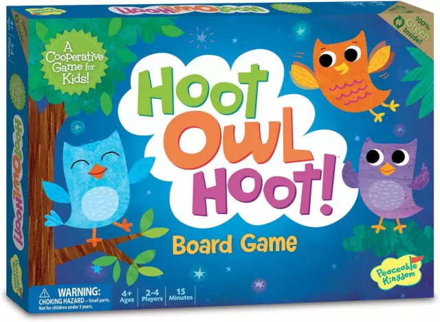 Peaceable Kingdom - Huot Eule Hoot! - Kooperatives passendes Brettspiel für Kinder