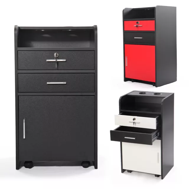 Styling Station Barber Cabinet Beauty Spa Salon Equipment w/4 Wheels 3 Color Styling Station Barber Cabinet Beauty Spa Salon Equipment w/4 Wheels 3 Color