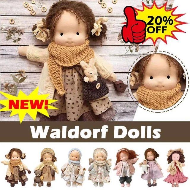 Doll Waldorf Plush Doll Handmade Cotton Play Doll Girls Birthday Gifts New-