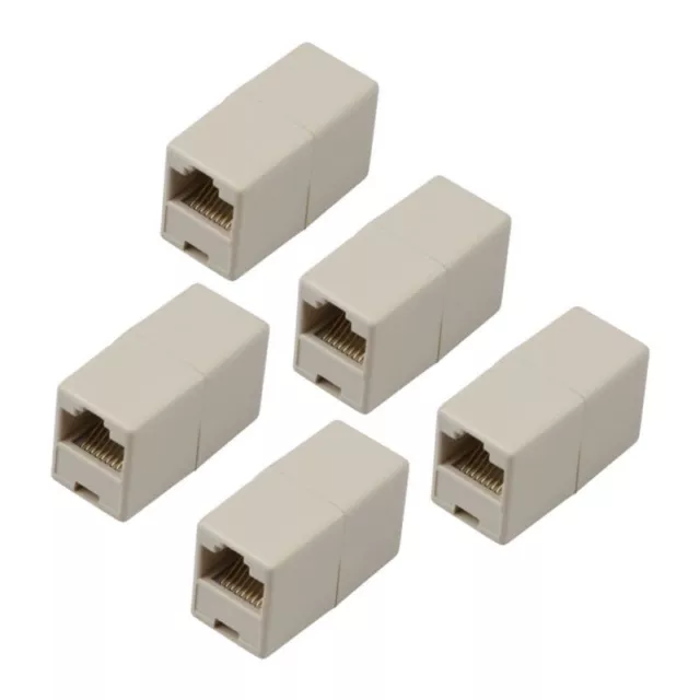 10PieceRJ45 CAT5 Network Cable Connector Adapters Extender Plug Coupler Joiner