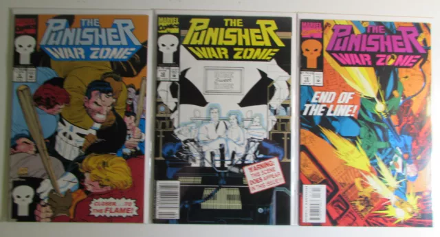 Punisher War Zone Lot of 3 #4,12,18 DC Comics (1992) NM- 1st Print Comic Books