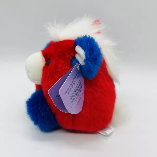 Puffkins Swibco Stripes Patriotic Political Donkey Red White Blue Plush Toy 2000 3