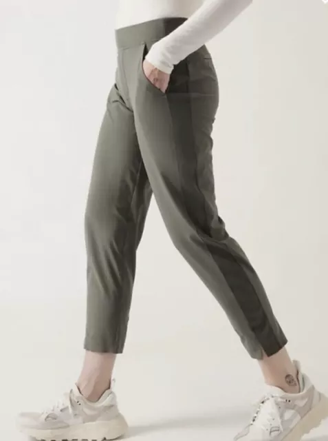 ATHLETA BROOKLYN ANKLE Lightweight Travel Pant Mountain Olive