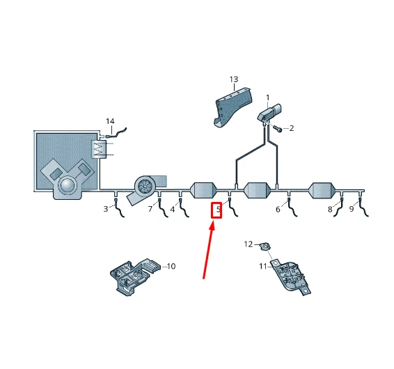 NEW VW PASSAT B8 3G Exhaust Gas Temperature Sensor 06K919529A Genuine
