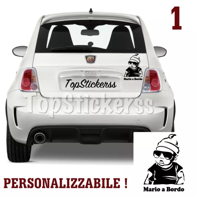 Adesivo Stickers Tuning Bimbo Bimba a bordo con nome Personalizzato.. 2