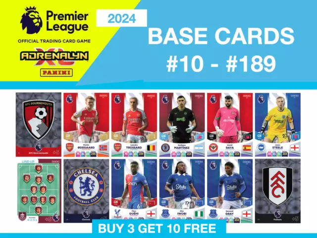 Panini Premier League Adrenalyn XL 2024 2023/24 Base Cards #10 - #189