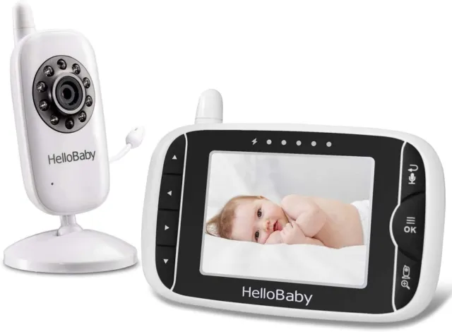 Hello Baby Wireless Baby Monitor with Camera and Audio,3.2’Screen, HB32