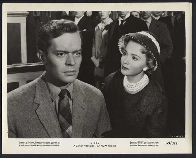 Libel ’59 PAUL MASSIE OLIVIA DE HAVILLAND VERY RARE