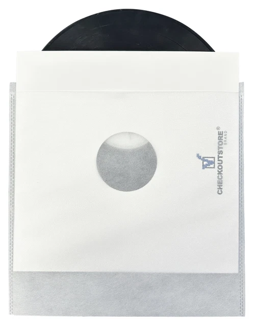 100 White Non Woven Record Outer Sleeves for 12" LP Vinyl 33 RPM Record Albums