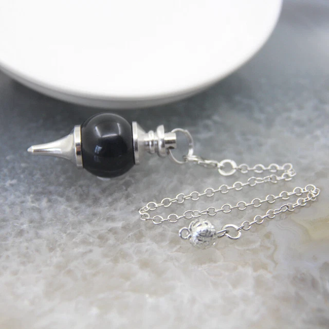 Natural Clear Amethyst Quartz Crystal Pendant Chakra Healing Gemstone Necklace