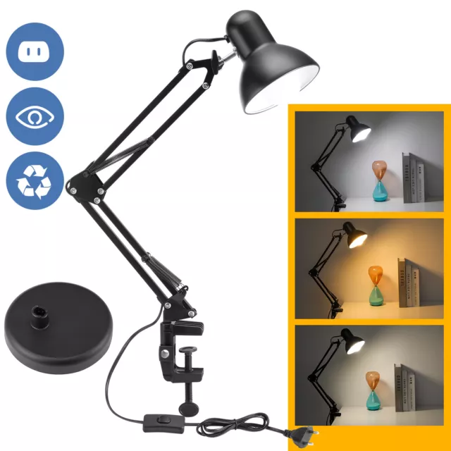 Lámpara LED retro lámpara de escritorio - lámpara de trabajo brazo articulado lámpara de lectura lámpara de mesa