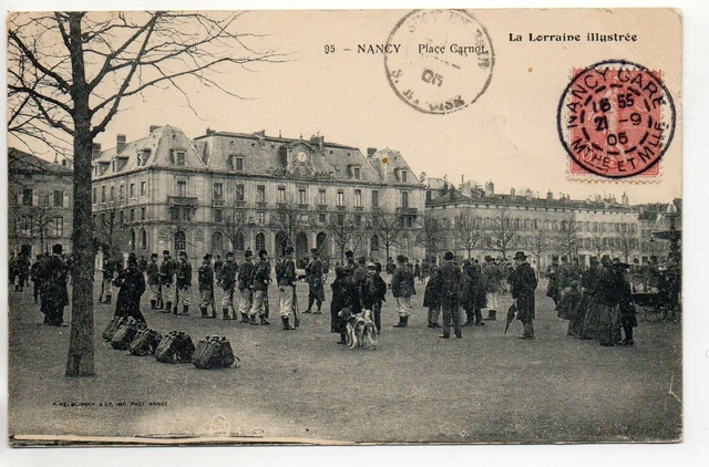 Theme MILITARY LIFE - BARRACKS - CPA 54 - NANCY - soldiers place Carnot