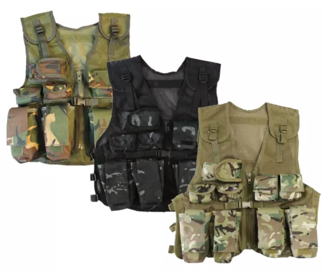 Kombat UK Kids Assault Vest Junior Tactical Army Style Country