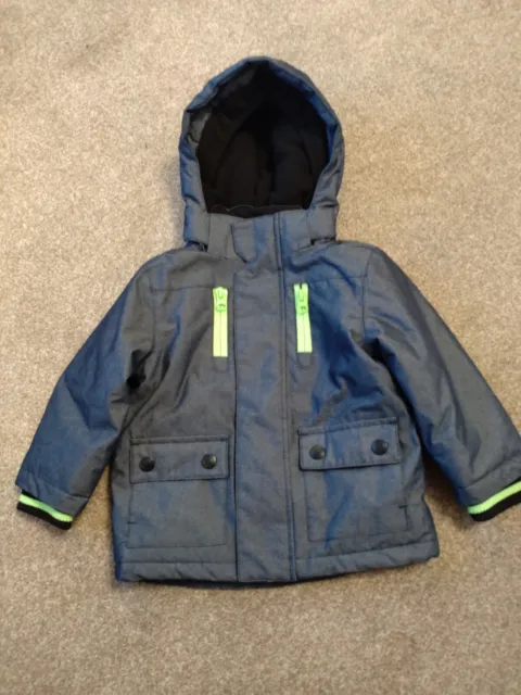 Boys Toddler Warm Winter Jacket 12-18 Months From Primark