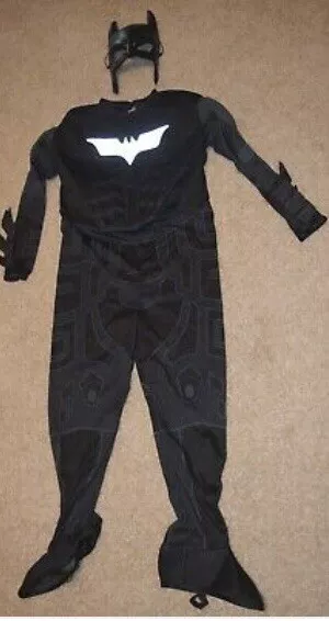 Rubie's Muscle Chest Batman  Boy's Size Medium Black Costume with Mask