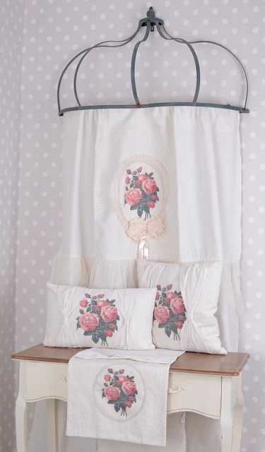 Double Rideau Romantique Shabby Chic Fleuri - 100% Coton Multicouleur - Occasion
