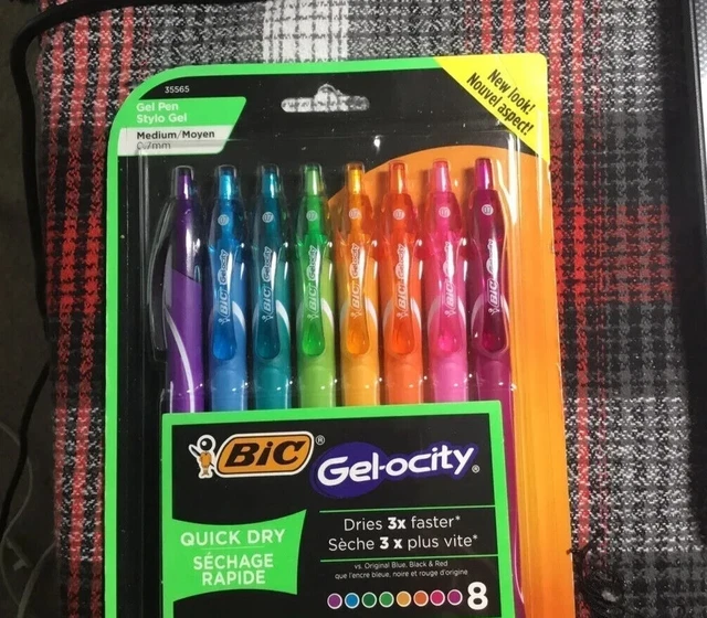 BIC GELOCITY QUICK Dry Retractable fashion Gel pens, Medium Point