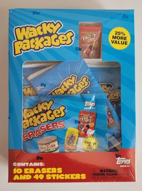 2011 Wacky Packages Series 2 Erasers Value Box 10 Erasers / 59 Stickers  New