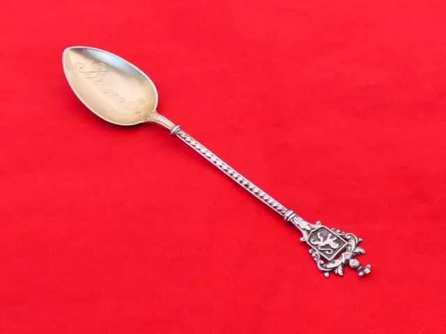 Vintage Sterling Silver Brussels Belgium Small Souvenir Spoon FY-22