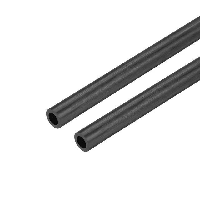 Tubo Redondo fibra carbono 5mm x 3mm x 400mm Tubos pultrusión fibra carbono 2uds