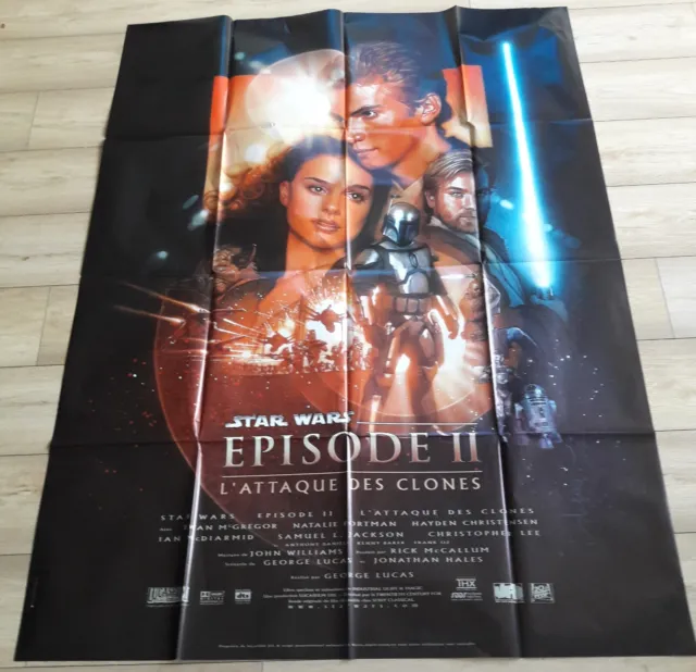 affiche  120x160 STAR WARS L ATTAQUE DES CLONES  ORIGINAL