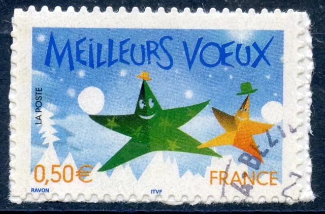 Stamp / Timbre France Oblitere N° 3722 Meilleurs Voeux / Autoadhesif