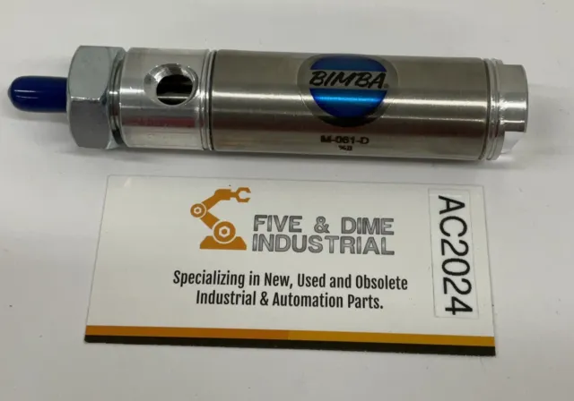 Bimba M-061-D Pneumatic Cylinder Double Acting 7/8" Bore, 1" Stroke NEW (BL276)