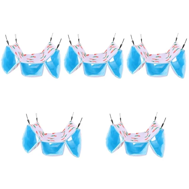 5pcs Käfig Hamster Hängende kleiner Haustücher Hängematte Frettchen