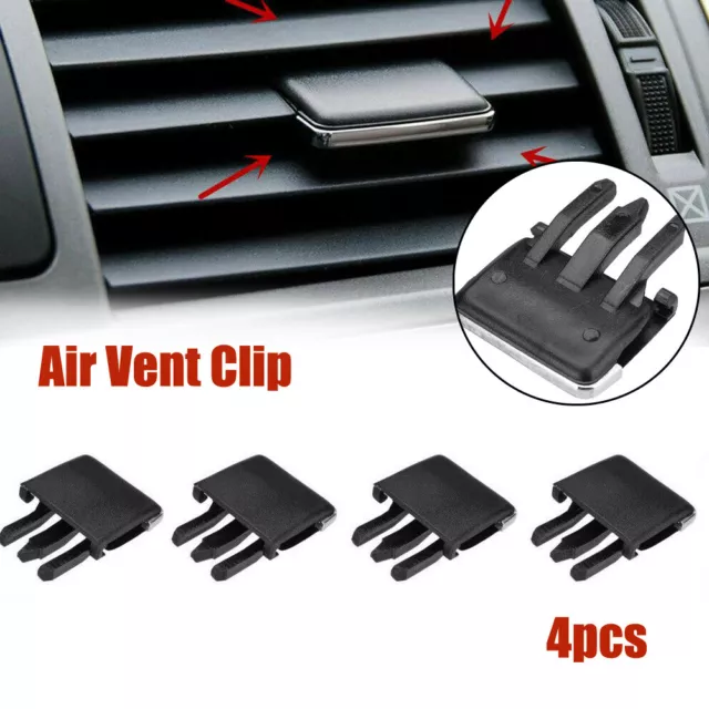 4pcs Car Air Conditioning Vent Louvre Blade Slice Clips Black For Toyota Corolla